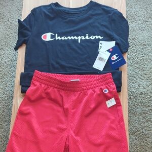 Champion Kids Black and Red Matching Set